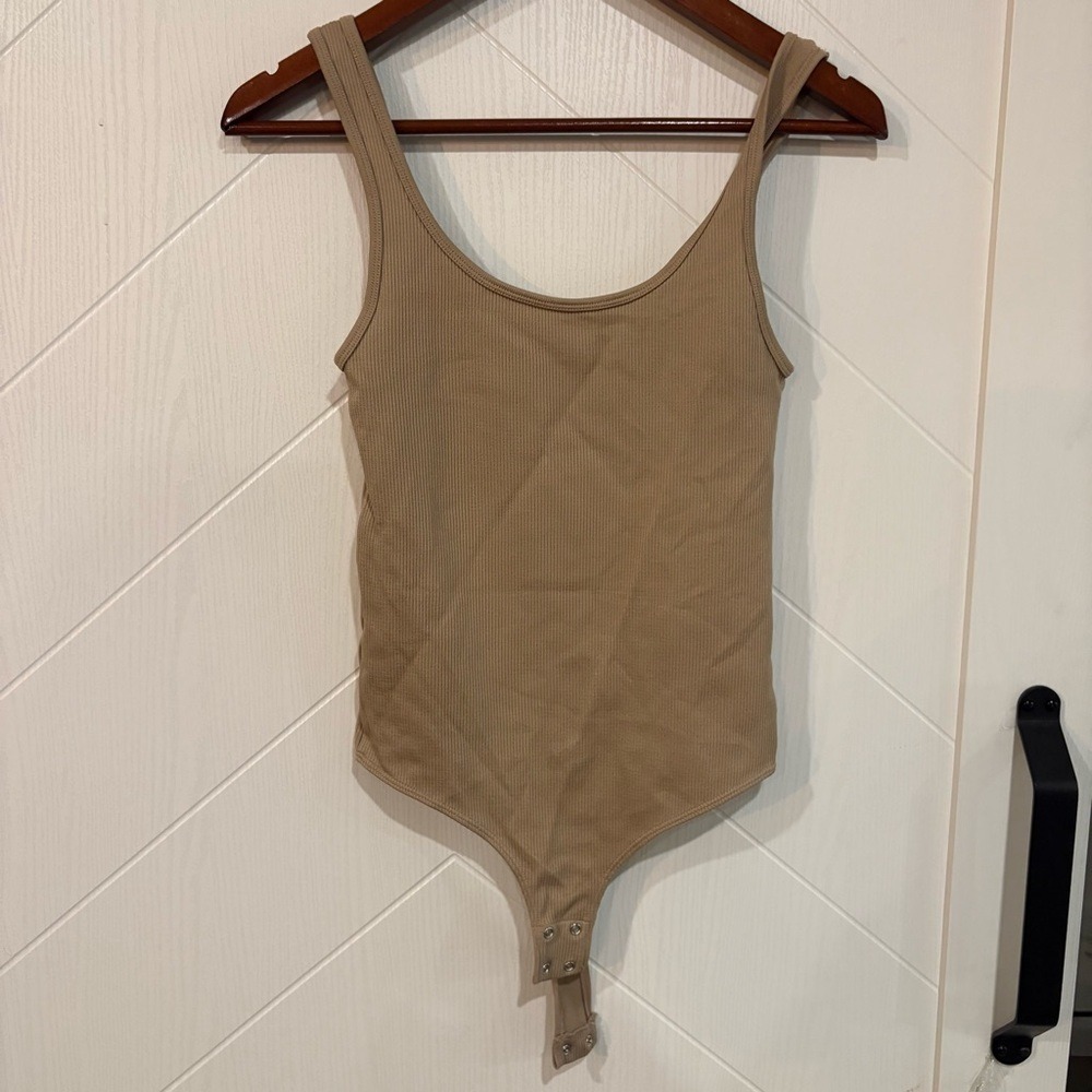 Size S Tan ribbed‎ dynamite tank top onesie
